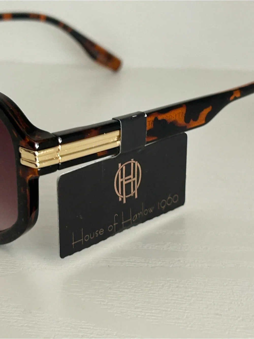 House of Harlow 1960 Tortoise Frame Sunglasses with Brown Gradient Lenses
